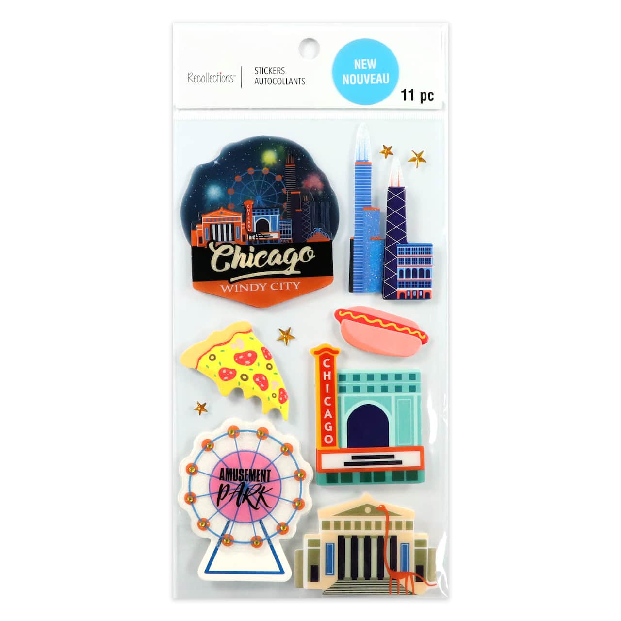 Dimensional Chicago Stickers by Recollections™